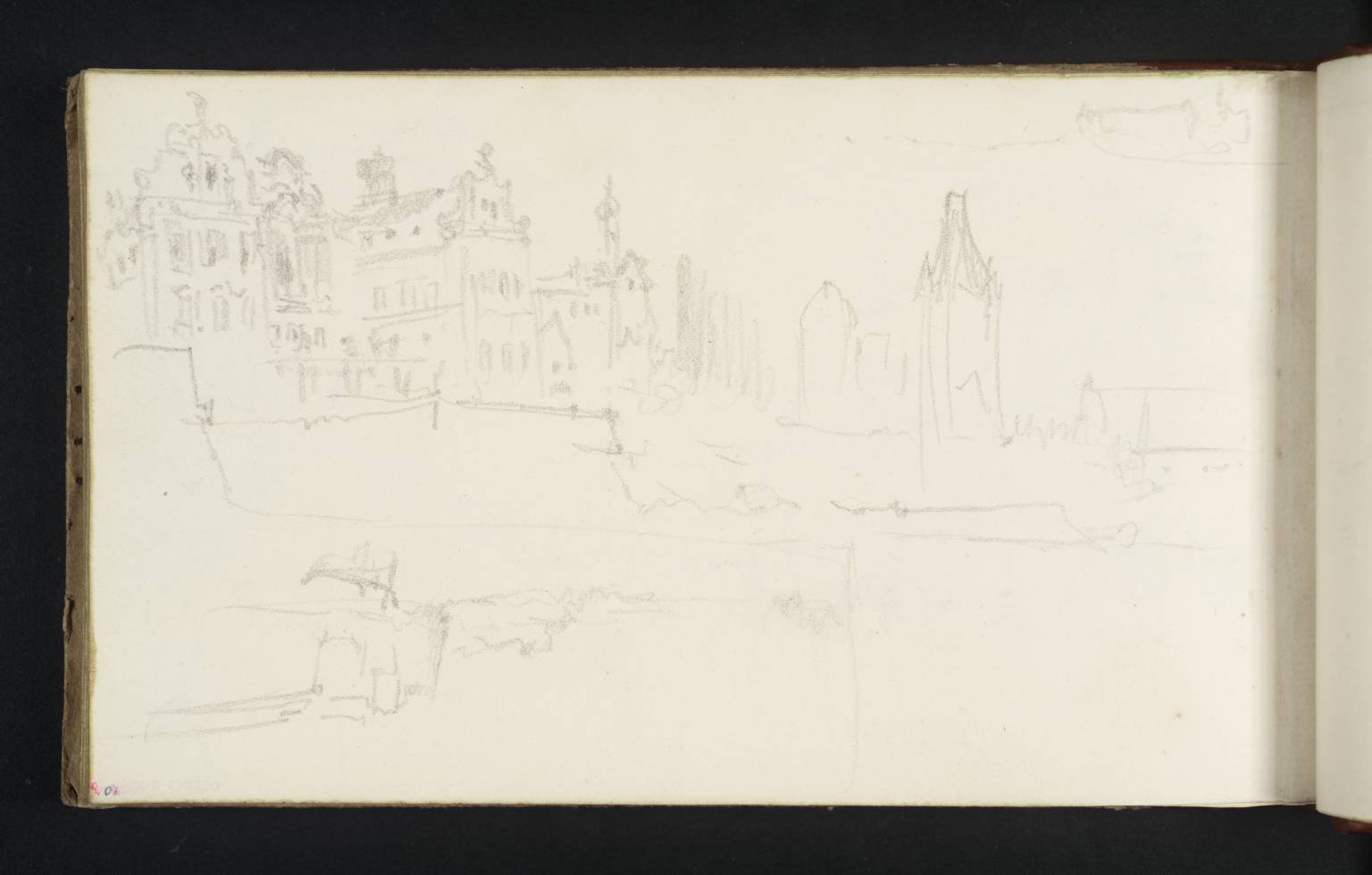 (1) Mainz: The Waterfront, Looking Downstream towards the Holtzturm; (2) A Waterfront Building, Probably at Mainz