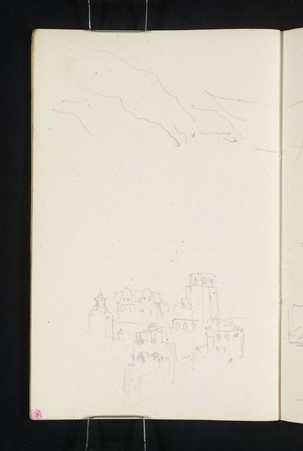 Heidelberg: The Castle from above the Broken Tower; Mountain Sketch