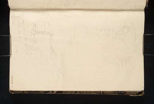 Joseph Mallord William Turner, ‘Heidelberg Castle: The East Façade; Heidelberg Castle: The Apothecary's Tower and Bell Tower from the East’ 1833