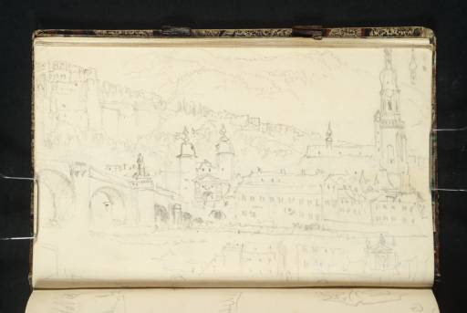 Joseph Mallord William Turner, ‘Heidelberg: The Bridge and Heiliggeistkirche (in Two Instalments)’ 1833