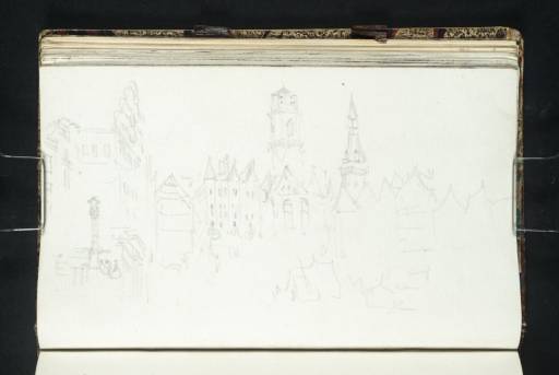 Joseph Mallord William Turner, ‘Stuttgart: The Market Square with the Town Hall and Stiftskirche’ 1833