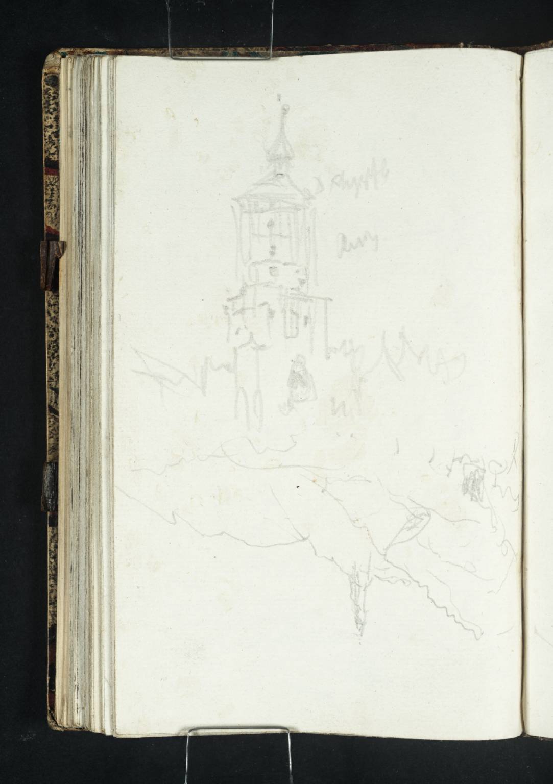 (1) Church Tower; (2) Hills and Tower