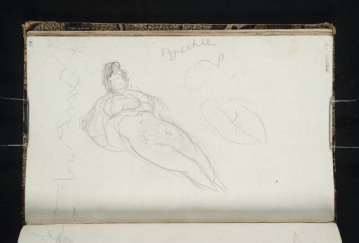 Joseph Mallord William Turner, ‘Reclining Female, Two Sketches; Distant View of the Alps’ 1833