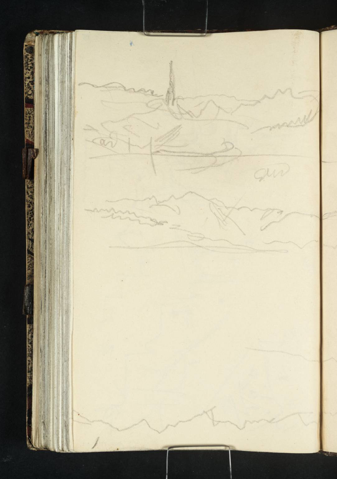 ?St Georgen near Stein; Sketches of Mountains