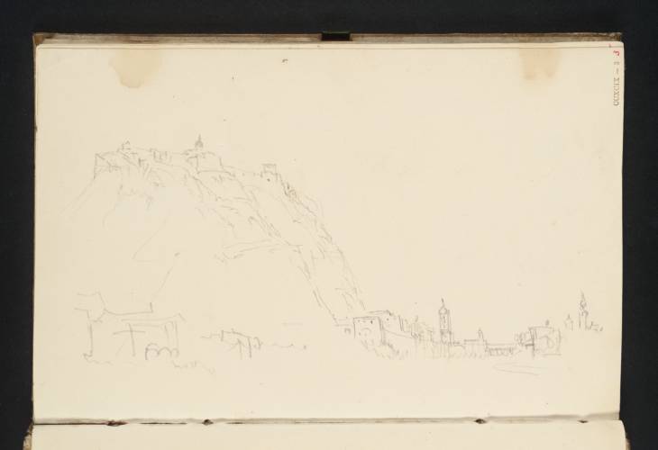 Joseph Mallord William Turner, ‘The Schlossberg, Graz, with the River Mur towards the Suspension Bridge’ 1840