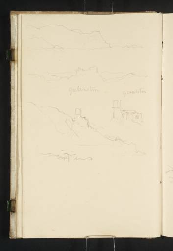 Joseph Mallord William Turner, ‘Hills on the River Danube near the Leopoldsberg; Burg Kreuzenstein; Burg Greifenstein’ 1840