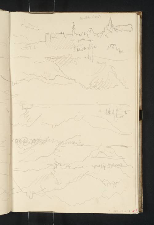 Joseph Mallord William Turner, ‘Views near Arnsdorf, Sankt Michael and Spitz on the River Danube; Stift Säusenstein’ 1840