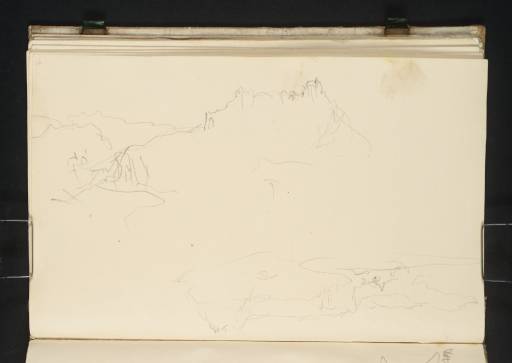 Joseph Mallord William Turner, ‘Mountains with a Castle on the Skyline, ?between Trieste and Graz’ 1840
