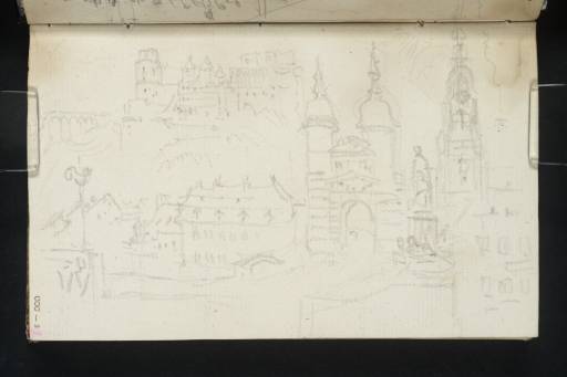 Joseph Mallord William Turner, ‘Heidelberg: The Castle, Bridge and Heiliggeistkirche from across the Neckar’ 1833