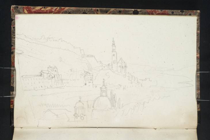 Joseph Mallord William Turner, ‘Salzburg: The Mönchsberg and Müllnerkirche from the Kapuzinerberg, with the Dreifaltigkeitskirche in the Foreground’ 1833