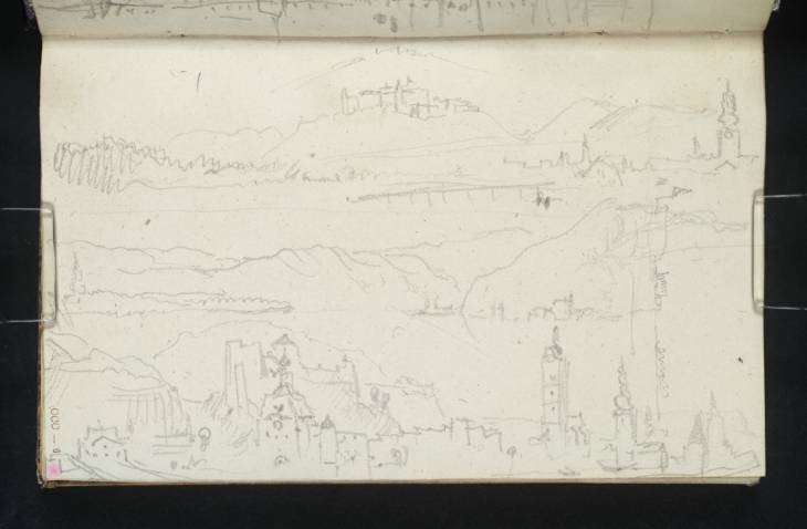 Joseph Mallord William Turner, ‘Views on the Danube: Göttweig Abbey and Mautern from Stein; Mautern and Stein; Stein’ 1833