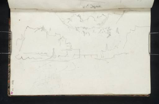 Joseph Mallord William Turner, ‘Austrian Mountains; Salzburg: View up the Salzach to the Kapuzinerberg and Bridge’ 1833