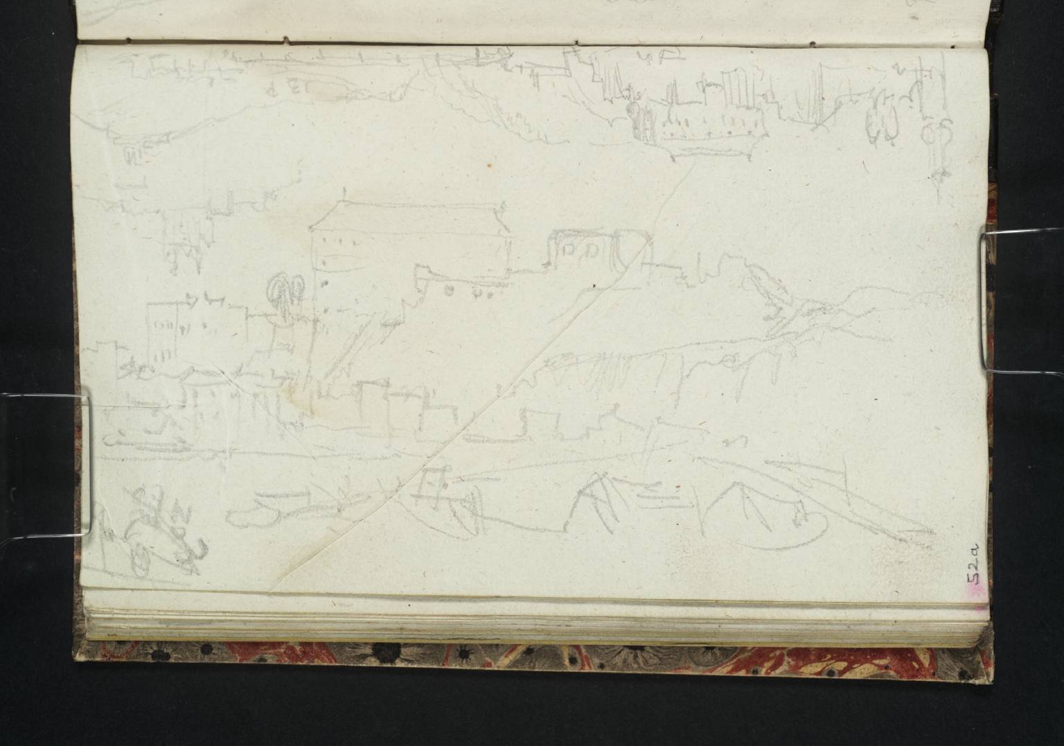 (1) Linz: View down the Danube to the Castle; (2) Linz: View up the Danube to the Castle, Bridge and Pöstlingberg (Detail Included in Sky)