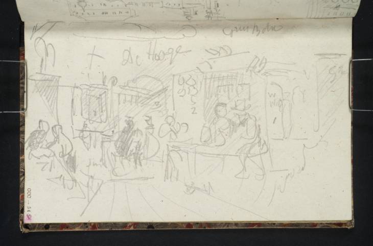 Joseph Mallord William Turner, ‘Interior of an Inn with Figures Seated at Tables’ 1833
