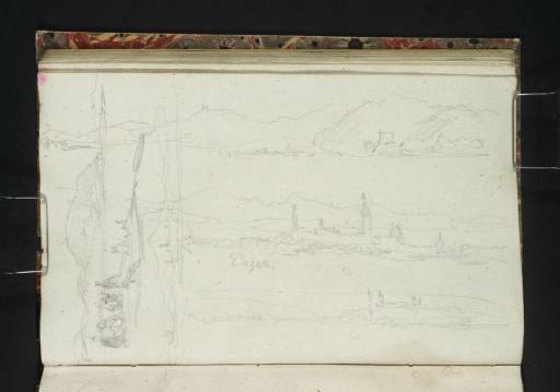 Joseph Mallord William Turner, ‘Five Sketches of the Danube between Steyregg and the Junction with the Enns, Three Showing the Town of Enns in the Distance’ 1833