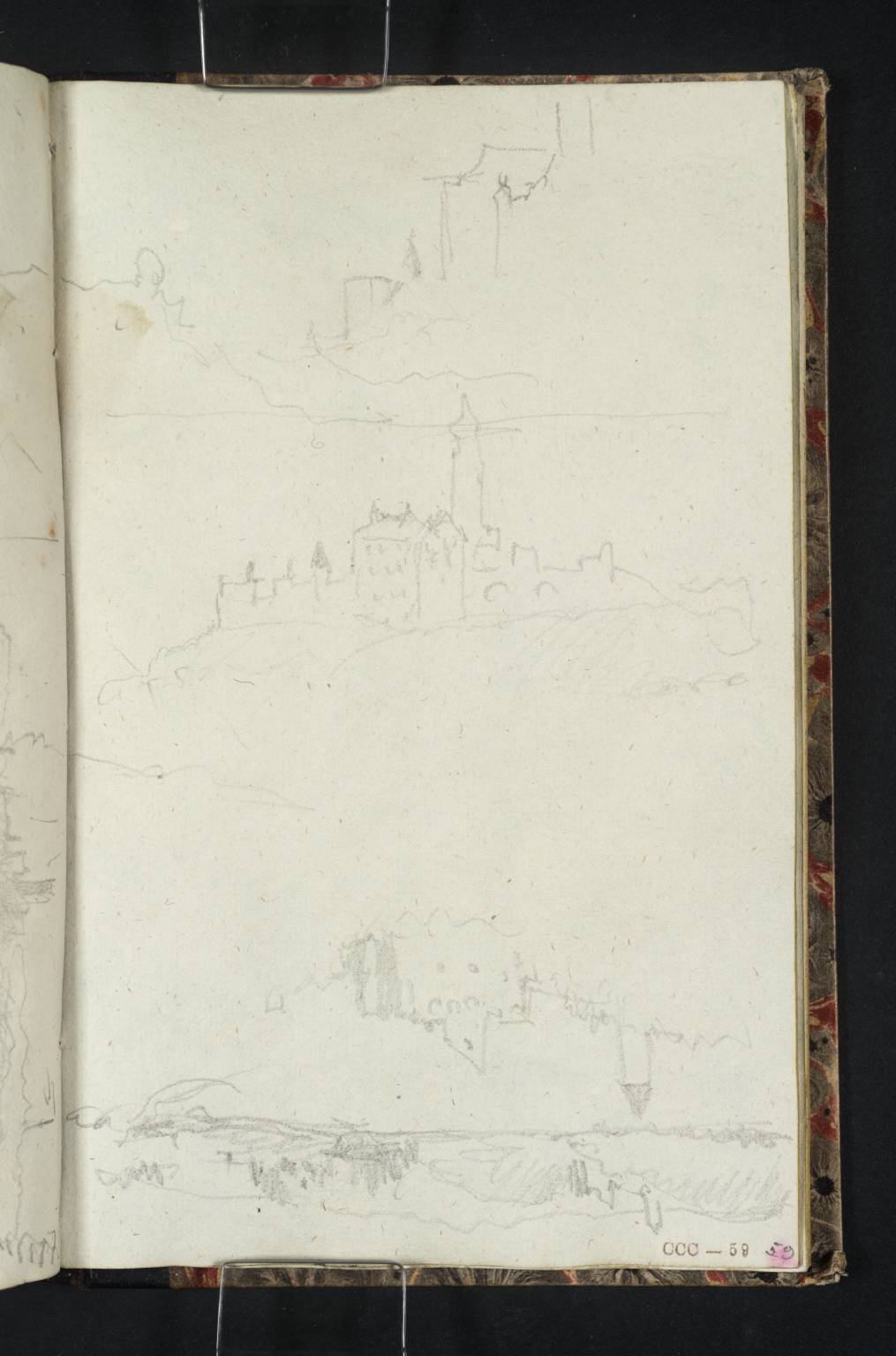 (1) (2) Wallsee Castle; (3) (4) Klam Castle, as Seen from the Danube, and a Detail