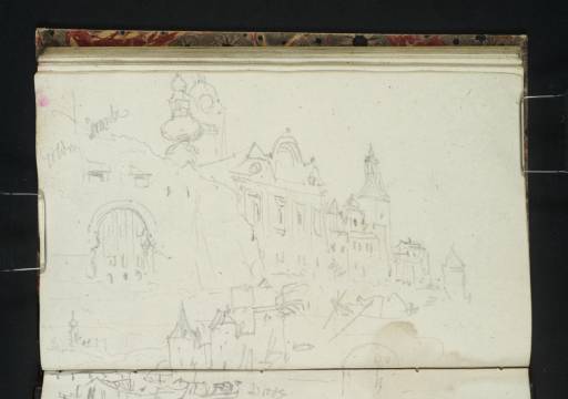 Joseph Mallord William Turner, ‘The Churches of Stein and its Town Hall from the Waterfront; View from just outside the Walls of Stein across to Mautern’ 1833
