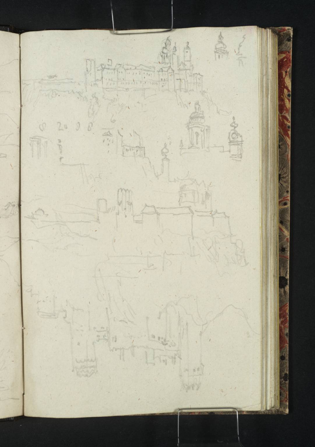 (1) Weitenegg Castle; (2) (3) Melk Abbey and Details of It