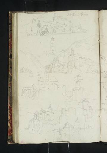 Joseph Mallord William Turner, ‘Four Sketches of Schönbühel Castle and Monastery plus Details’ 1833