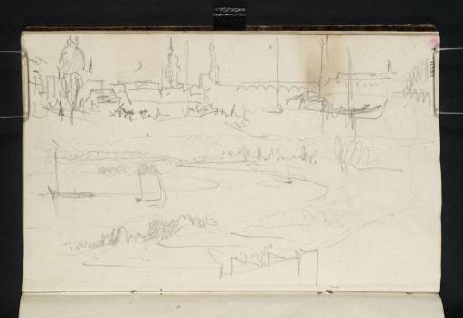 Joseph Mallord William Turner, ‘Two Sketches of Dresden from along the Elbe: Looking Downstream to the Bridge and Principal Buildings; Looking Upstream to the City from its Outskirts’ 1835