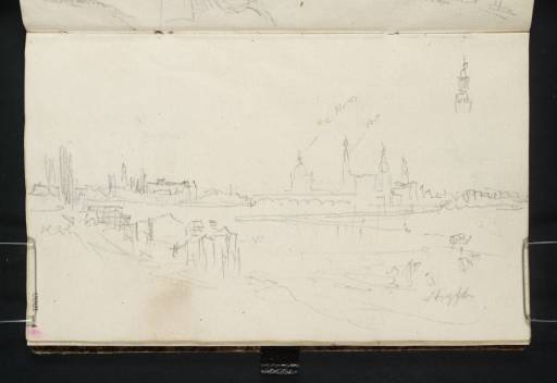 Joseph Mallord William Turner, ‘Dresden: View up the Elbe; Separate Detail of a Spire’ 1835