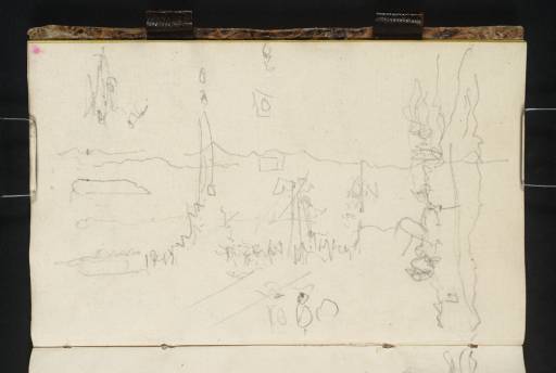 Joseph Mallord William Turner, ‘Carriage Sketches of Hills, a Spire and Figures on a Road’ 1835