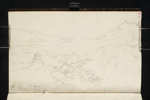 Joseph Mallord William Turner, ‘Teplitz: View down the Schönau with the Erzgebirge in the Distance and the Schlossberg (Right)’ 1835
