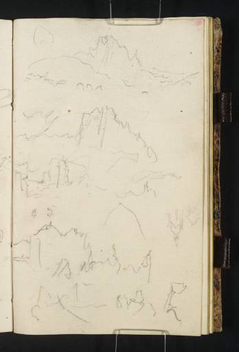 Joseph Mallord William Turner, ‘Carriage Sketches of a Rocky Hill and Buildings between Teplitz and Prague’ 1835