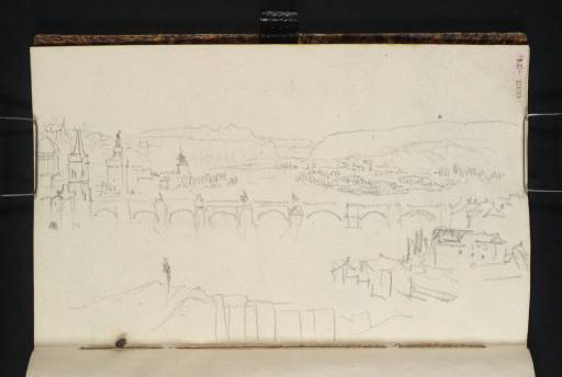 Joseph Mallord William Turner, ‘Prague: View up the Vltava to the Charles Bridge’ 1835