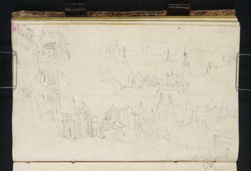 Joseph Mallord William Turner, ‘Prague: View of the City from the Forecourt in front of the Castle (Seen on the Left) (in Two Instalments Looking East and South)’ 1835