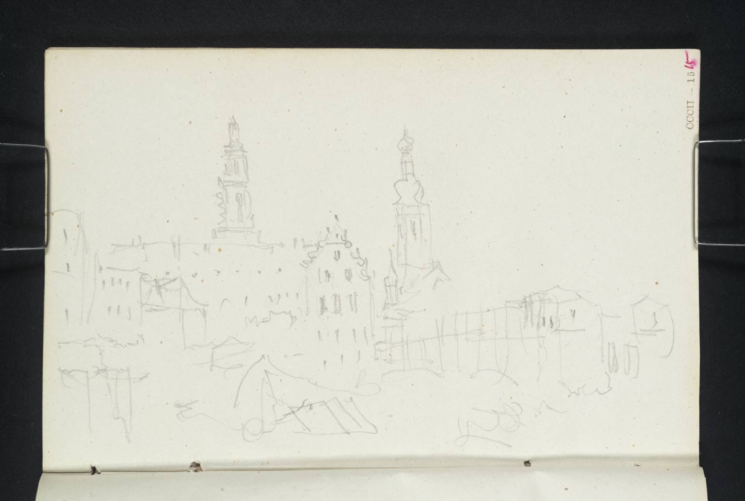 Heilbronn from the Neckar with the Spires of St Kilian’s Church and the Deutschhauskirche