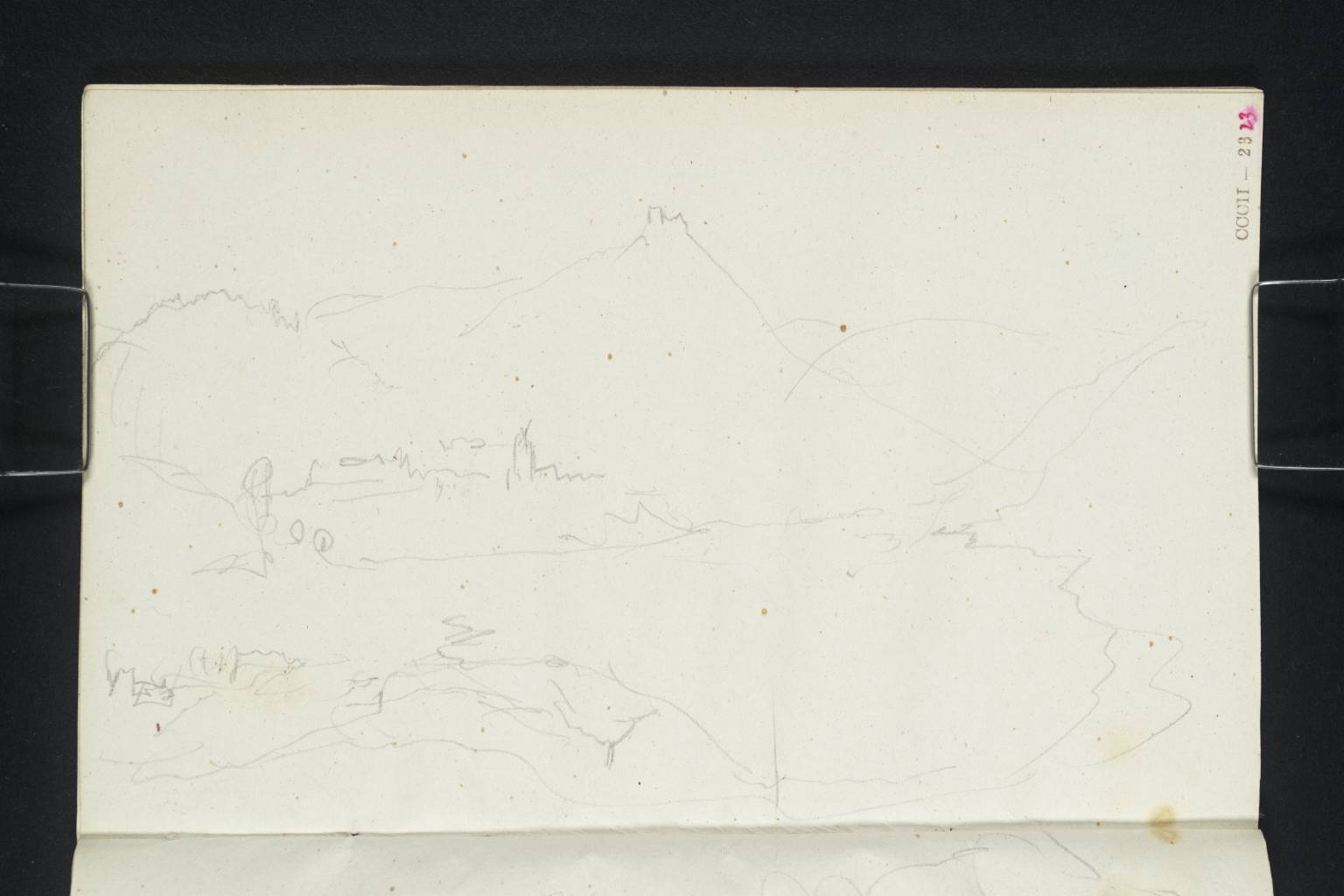 Two River Sketches, One Showing the Minneberg