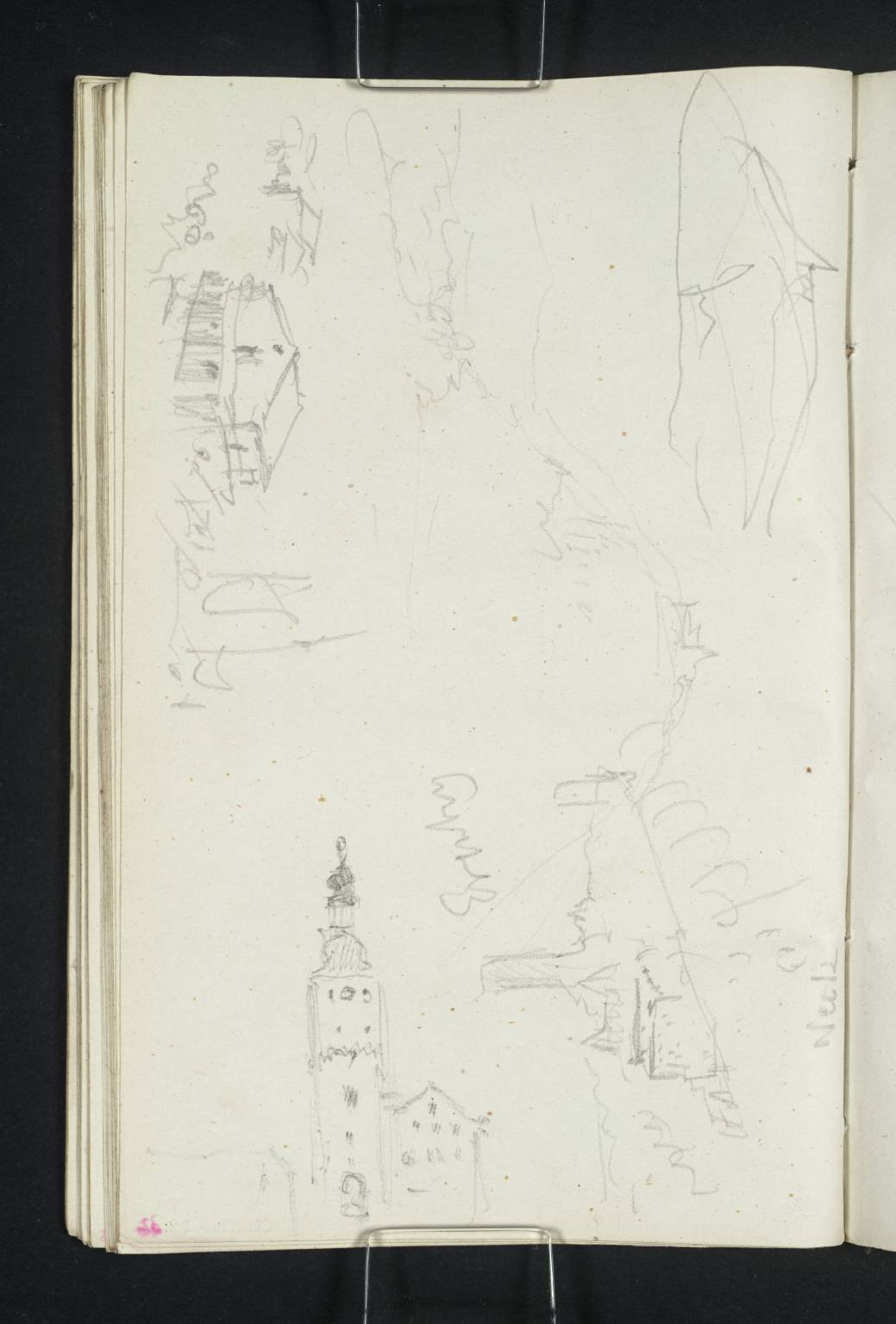 Sketches Including One of ?the Dilsberg from Neckarsteinach, and One of the Ehrenberg