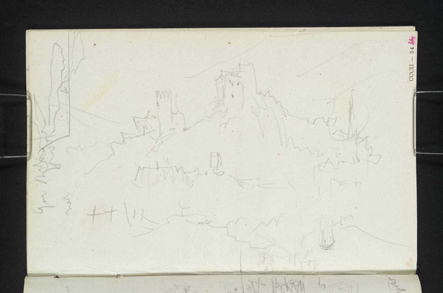 Sketches Including One of the Mittelburg and Vorderburg at Neckarsteinach