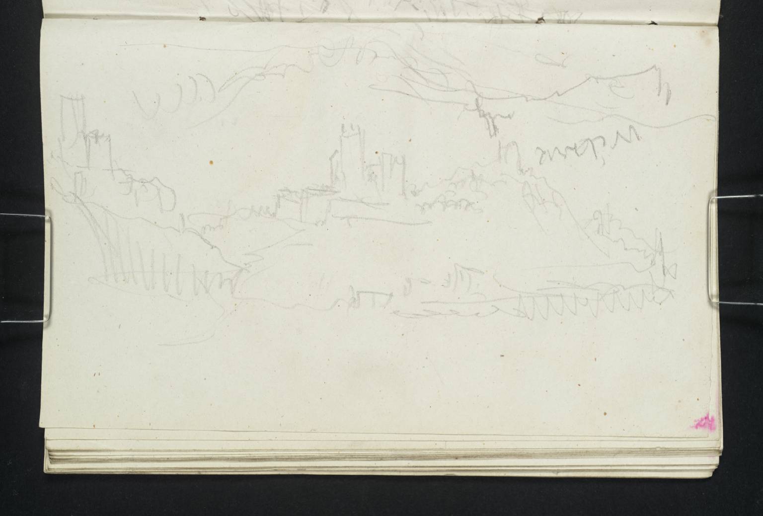(1) Neckarsteinach: The Hinterburg, Mittelburg and Vorderburg; (2) Hills and Distant Castle