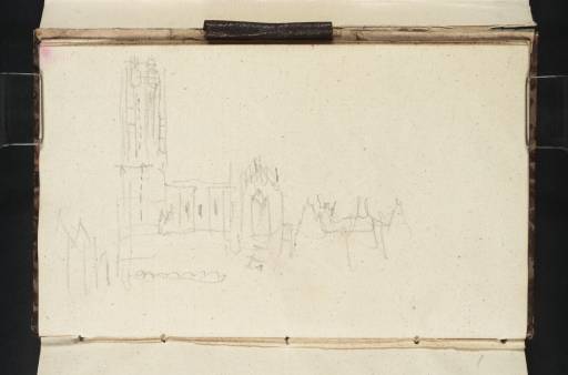 Joseph Mallord William Turner, ‘Mechelen (Malines) Cathedral and the Huis De Beyaert, from the Grote Markt’ 1840