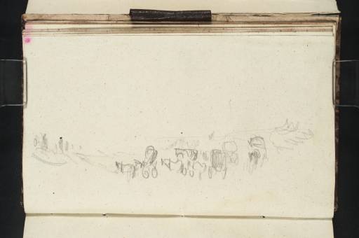 Joseph Mallord William Turner, ‘Horses and Carriages on a Beach or Quay, ?at Dover’ 1840