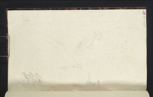 Joseph Mallord William Turner, ‘A Distant View of Burg Sterrenberg and Burg Liebenstein (the 'Hostile Brothers'), Looking down the River Rhine, with Three Figures Towing a Boat in the Foreground’ 1840