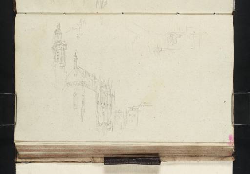 Joseph Mallord William Turner, ‘The Marienkapelle, Würzburg, from the Market Place, with Details’ 1840