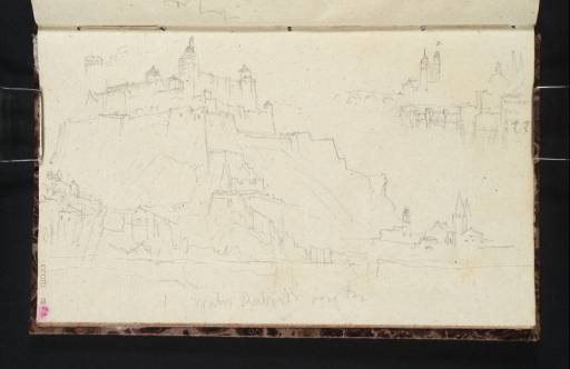 Joseph Mallord William Turner, ‘Würzburg, with the Marienberg, St Burkard's Church, the Alte Mainbrücke, Rathaus, Marienkapelle, Neumünster and Cathedral, from the Southern End of the Oberer Mainkai’ 1840