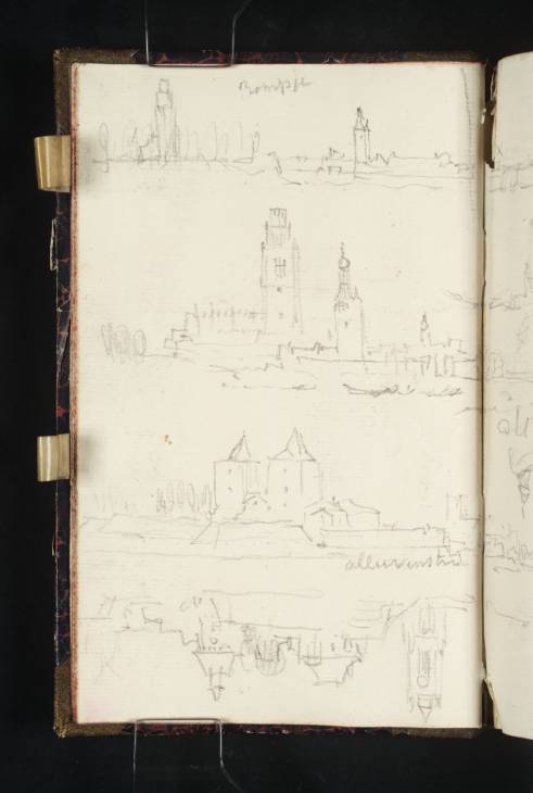 Joseph Mallord William Turner, ‘Four Sketches of Towns on the Waal Branch of the Rhine’ 1835