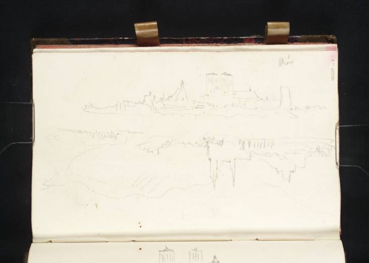Joseph Mallord William Turner, ‘Town on the Lower Rhine; Burg Klopp, Bingen Church and the Bridge over the Nahe’ 1835