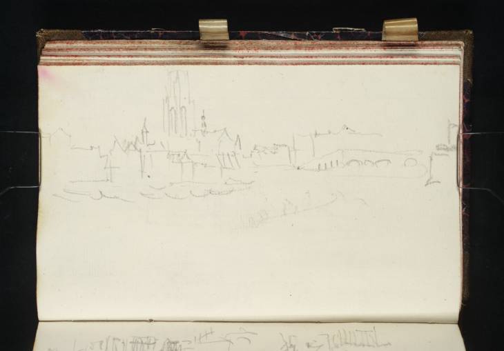 Joseph Mallord William Turner, ‘Frankfurt; View across the Main to the Cathedral’ 1835
