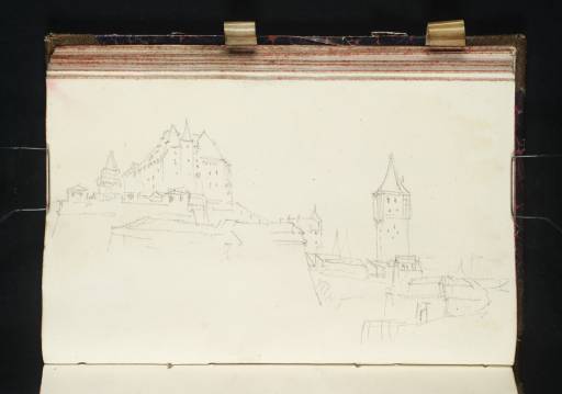 Joseph Mallord William Turner, ‘Nuremberg: The Burg and Tiergärtnertor from the North-West (the Northern End of the Neutorgraben)’ 1835