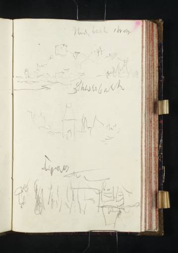 Joseph Mallord William Turner, ‘Three Sketches, Including One Probably of Sulzbach’ 1835