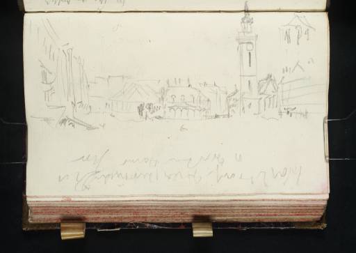 Joseph Mallord William Turner, ‘A Town Square, with a Tower and Arcaded Building’ 1835