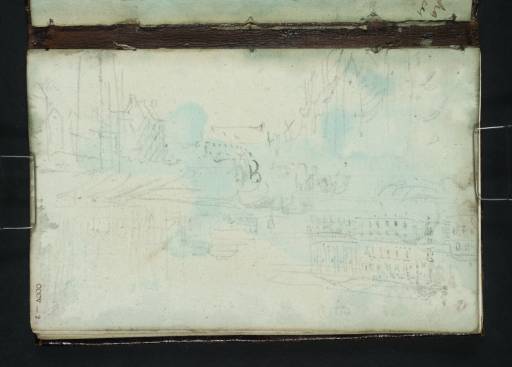 Joseph Mallord William Turner, ‘Copenhagen: Christianborg Palace from Holmens Kanal; Houses and Masts’ 1835