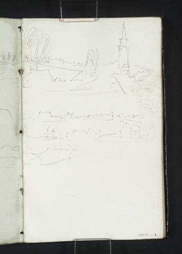 Joseph Mallord William Turner, ‘Two Sketches of Copenhagen from the Sound, One Showing the Tower of the Church of the Our Saviour’ 1835