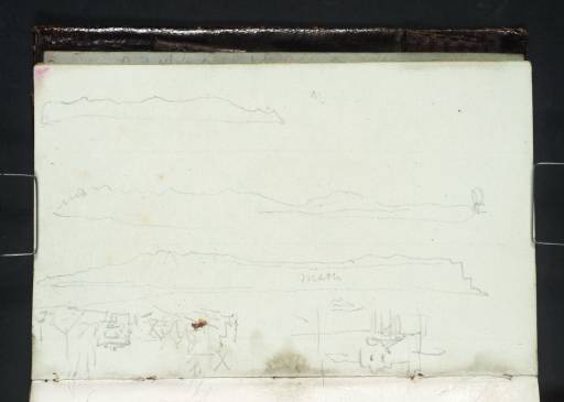 Joseph Mallord William Turner, ‘Copenhagen: Two Sketches of Rosenborg Palace from just outside the Main Entrance on Oster Voldgade; Three Sketches of the Cliffs at Moen, from the Sea’ 1835