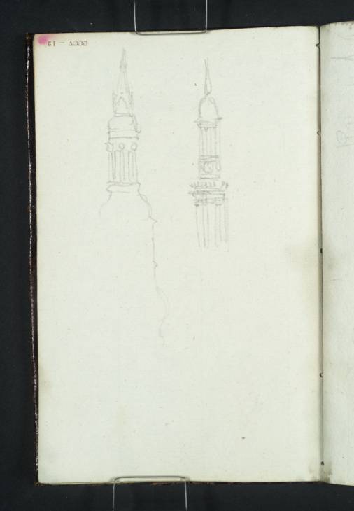 Joseph Mallord William Turner, ‘The Nikolaikirche and Michaeliskirche, Hamburg’ 1835